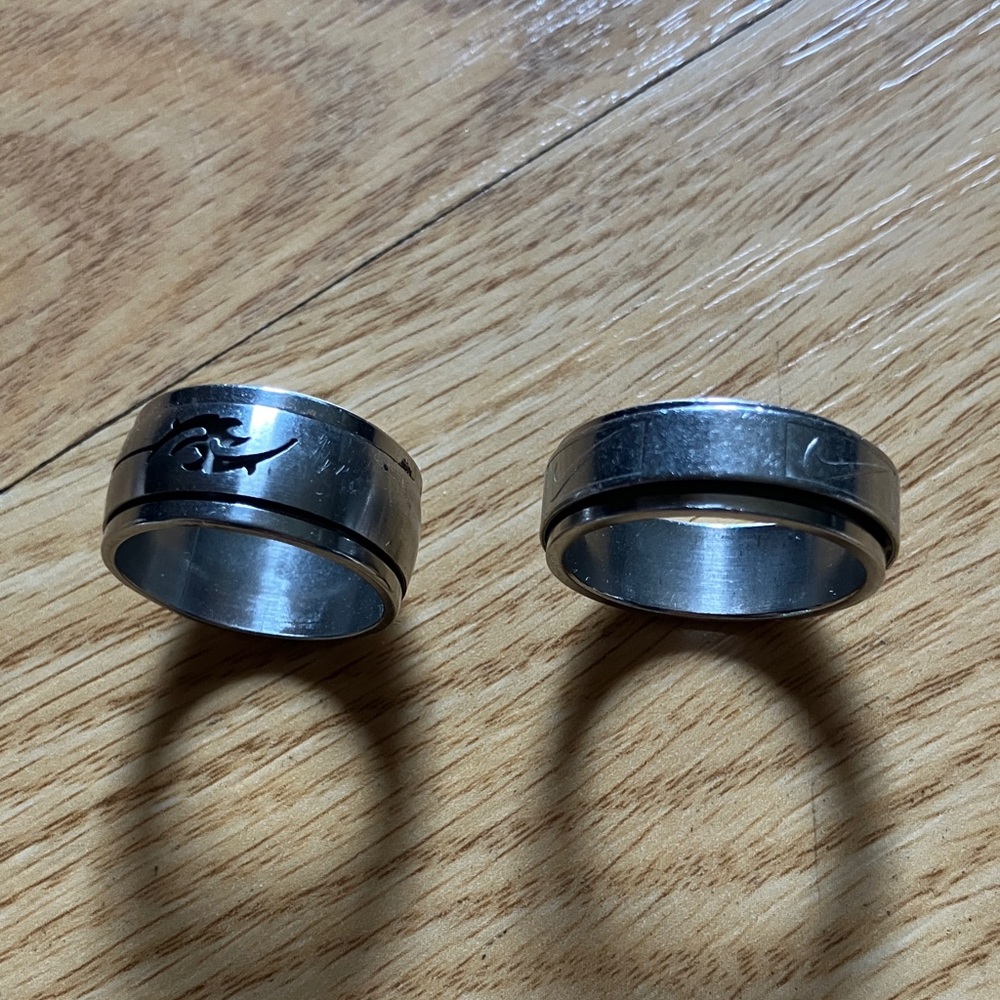 Nike Silver Men's Ring Duo - Picture 2 of 4